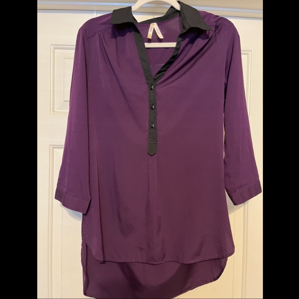 Truth NYC Purple Button Up Blouse